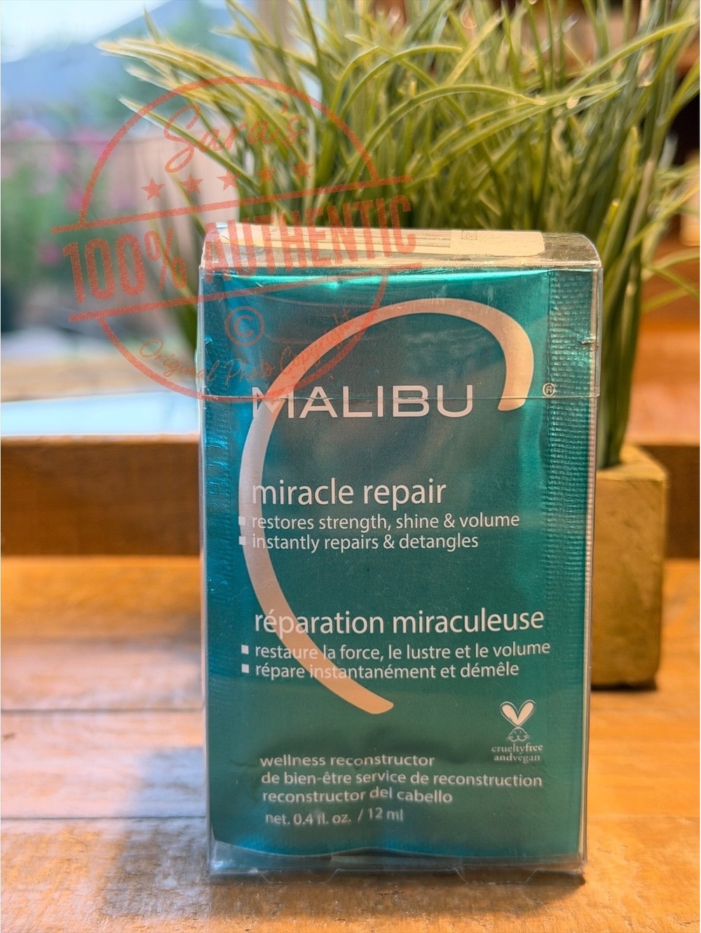 12x Malibu C MiIRACLE REPAIR Wellness Reconstructor .4oz/12ml ea Packet $44